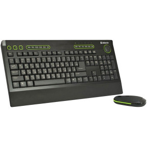 Клавиатура+мышь беспроводная Defender I-Space 875; Nano; Black (45875)