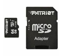 Карта памяти micro SDXC 64Gb Patriot UHS-I LX (PS001073-PSF64GMCSDXC10)