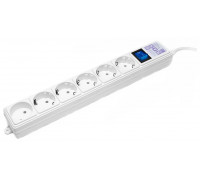 Сетевой фильтр 6 евро-розеток 5.0 м; Powercube SPG(5+1)-16B-5М; 16A; White