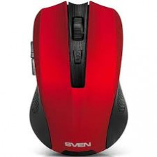 Мышь беспроводная Sven RX-345; Wireless Optical Mouse; USB; Red (SV-014155)