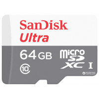 Карта памяти micro SDXC 64Gb SanDisk Ultra (SDSQUNS-064G-GN3MN); Class 10