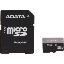Карта памяти micro SDHC 32Gb A-Data Premier (AUSDH32GUICL10-RA1); Class 10; SD-adapter