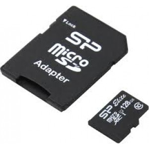 Карта памяти micro SDXC 128Gb SiliconPower Elite (SP128GBSTXBU1V10SP); Class 10; SD-adapter