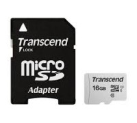 Карта памяти micro SDHC 16Gb Transcend 300S (TS16GUSD300S-A); Class 10; SD-adapter