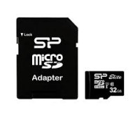 Карта памяти micro SDHC 32Gb SiliconPower Elite (SP032GBSTHBU1V10SP); Class 10; SD-adapter