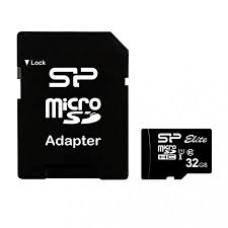 Карта памяти micro SDHC 32Gb SiliconPower Elite (SP032GBSTHBU1V10SP); Class 10; SD-adapter