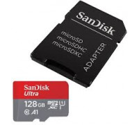 Карта памяти micro SDXC 128Gb SanDisk Ultra (SDSQUAR-128G-GN6IA); Class 10; SD-adapter