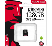 Карта памяти microSDXC 128GB Kingston; (SDCS/128GBSP) 