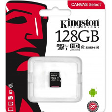 Карта памяти microSDXC 128GB Kingston; (SDCS/128GBSP) 