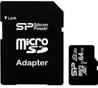 Карта памяти micro SDXC 64Gb SiliconPower Elite (SP064GBSTXBU1V10SP)