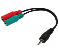 Плита кухонная аудио; 0.2 м ;  Jack 3.5 mm вилка - 2xJack 3.5 розетка; 
