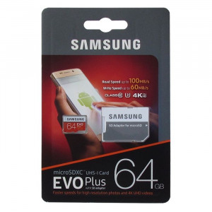 Карта памяти micro SDXC 64Gb Samsung; 