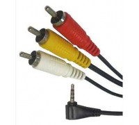 Кабель межблочный; Jack 3.5 mm (4 контакта) вилка - 3xRCA вилка