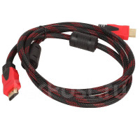 Кабель HDMI to HDMI; V1.4; 3.0m; (с двумя фильтрами, в оплетке) Black&Red