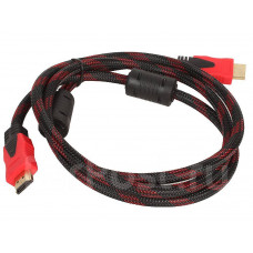 Кабель HDMI to HDMI; V1.4; 3.0m; (с двумя фильтрами, в оплетке) Black&Red