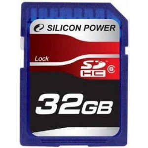 Карта памяти SDHC 32Gb Silicon Power; Class 6 (SP032GBSDH006V10)