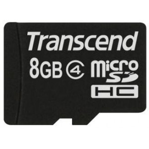 Карта памяти micro SDНС 8Gb Transcend; Class 4; No adapter (TS8GUSDC4)
