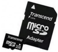 Карта памяти micro SD 2Gb Transcend (TS2GUSD) with SD adapter