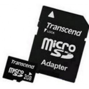 Карта памяти micro SD 2Gb Transcend (TS2GUSD) with SD adapter