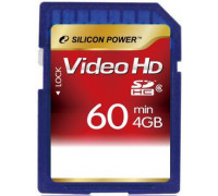 Карта памяти SDHC 4Gb Silicon Power; Class 6; Full HD; (SP004GBSDH006V30)