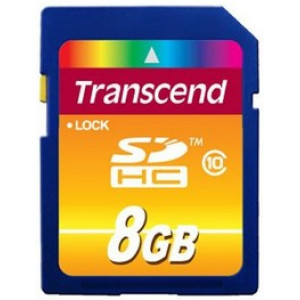 Карта памяти SDHC 8Gb Transend; Class 10 (TS8GSDHC10)