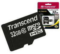 Карта памяти micro SDHC 32Gb Transcend; Class10; With SD-adapter (TS32GUSDHC10)