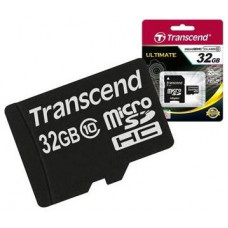 Карта памяти micro SDHC 32Gb Transcend; Class10; With SD-adapter (TS32GUSDHC10)