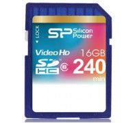Карта памяти SDHC 16Gb Silicon Power; Video HD; Class 6 (SP016GBSDH006V30)