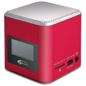 Активная акустическая система Gemix JOY (06100005); mp3 Player; CR: MicroSD; USB; LCD; FM; Red