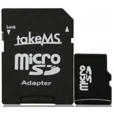 Карта памяти micro SDHC 4Gb TakeMS; Class 4; with SD adapter