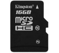 Карта памяти micro SDHC 16Gb Kingston (SDC10/16GBSP); Class 10; No adapter