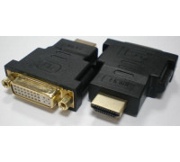 Переходник HDMI to DVI; HDMI вилка / DVI розетка; Black; Dellta