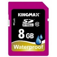 Карта памяти SDHC 8Gb Kingmax; WaterProof (KM08GSDHC10W); Class 10