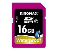 Карта памяти SDHC 16Gb Kingmax; WaterProof (KM16GSDHC10W); Class 10