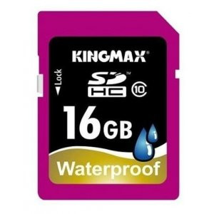 Карта памяти SDHC 16Gb Kingmax; WaterProof (KM16GSDHC10W); Class 10