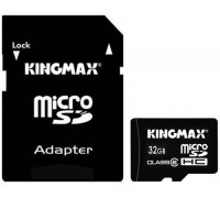 Карта памяти micro SDHC 32Gb Kingmax; (KM32GMCSDHC61A); Class 6; with SD-adapter