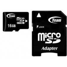 Карта памяти micro SDHC 16Gb Team (TUSDH16GCL1003); Class 10; адаптер SD