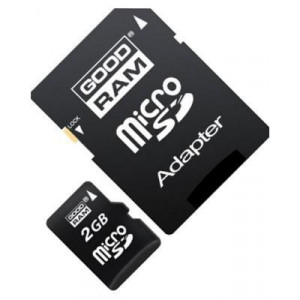 Карта памяти micro SD 2Gb GoodRam with SD adapter (SDU2GAGRR10)