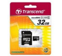 Карта памяти micro SDHC 32Gb Transcend; Class4; With SD-adapter (TS32GUSDHC4)