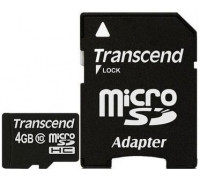 Карта памяти micro SDHC 4Gb Transcend with SD adapter
