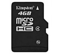 Карта памяти micro SDHC 4Gb Kingston; Class 4; With SD-adapter (SDC4/4GB)
