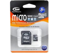 Карта памяти micro SDHC 8Gb Team (TUSDH8GCL403)
