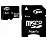 Карта памяти micro SDHC 8Gb Team; Class 10; With SD-adapter (TUSDH8GCL1003)