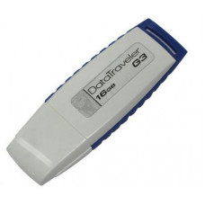 Flash-память Kingston DataTraveler I G3 (DTIG3/16GB); 16Gb; USB 2.0; White&Blue (DTIG3/16GB)