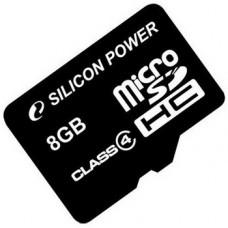 Карта памяти micro SDHC 8Gb Silicon Power; Class 4; No adapter (SP008GBSTH004V10)