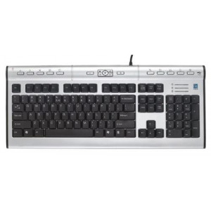 Клавиатура проводная A4Tech KL-7MU; PS/2; Black-Silver