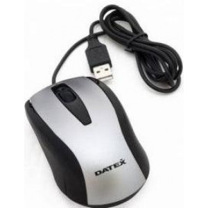 Мышь проводная Datex DM-02; USB; Black-Silver