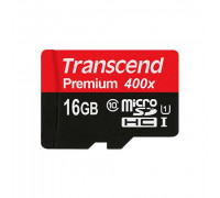 Карта памяти micro SDHC 16Gb Transcend; Class 10 UHS-I Premium 300X; No adapter (TS16GUSDCU1)