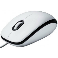 Мышь проводная Logitech M100; USB; White (910-001605)